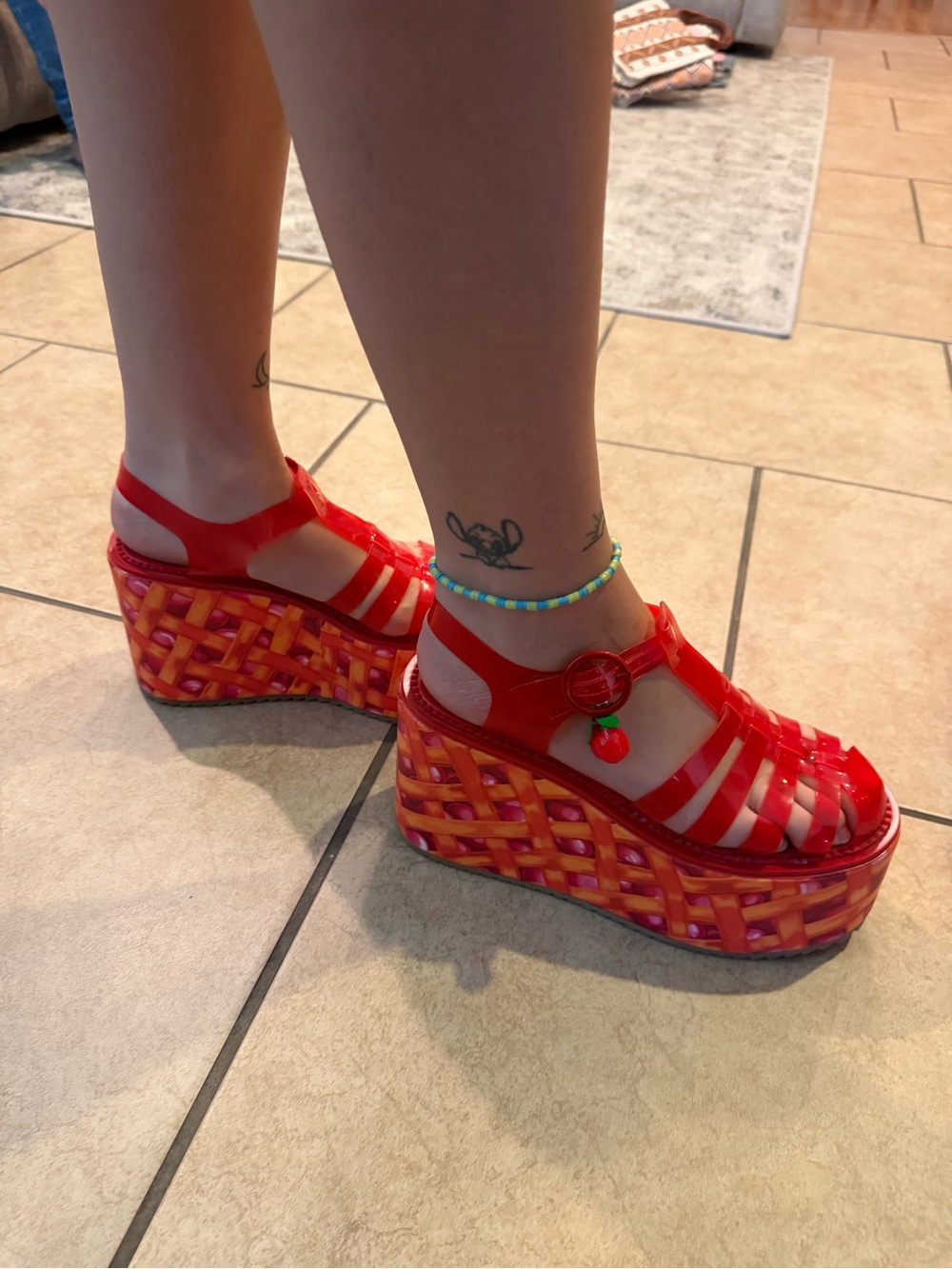 Sugar Thrillz TASTY TASTY CHERRY PIE JELLY PLATFORMS- Sz 9 - Picture 5 of 11